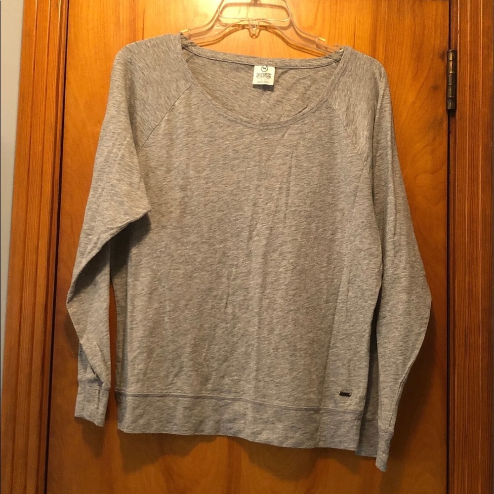 PINK gray long sleeve light weight shirt.
